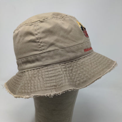 Paramount King's Island Boys Bucket Hat Tan Embroidered Sun of Beast Vintage Y2K