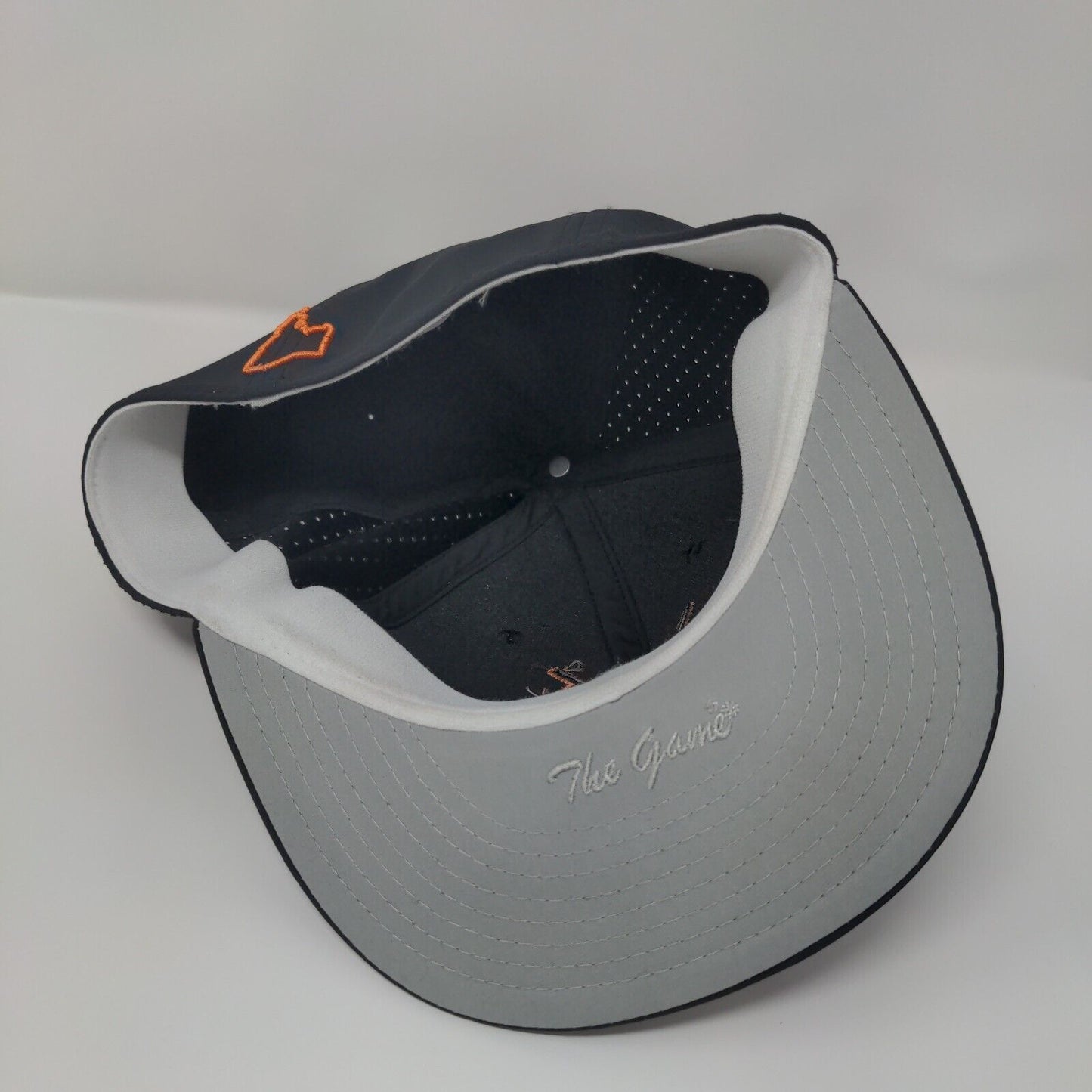 The Game Fitted Hat Black Small Breathable Lightweight Embroidered 6 Panel