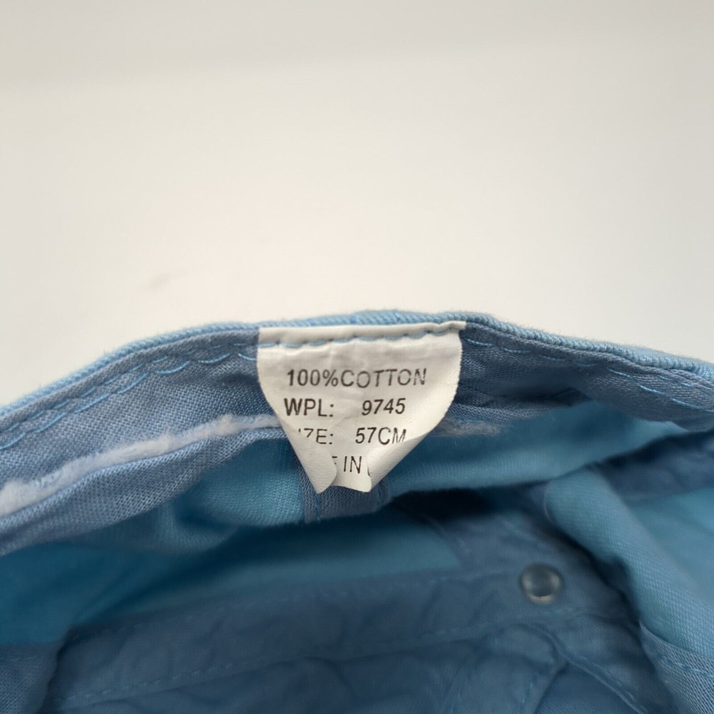 Unbranded Slideback Hat Blue 57cm Adjustable Solid 6 Panel Blank