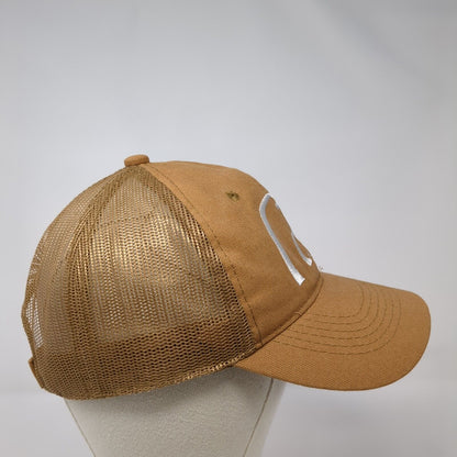 Duck Unlimited Strapback Trucker Hat Brown OS Adjustable Mesh Back Outdoor Cap