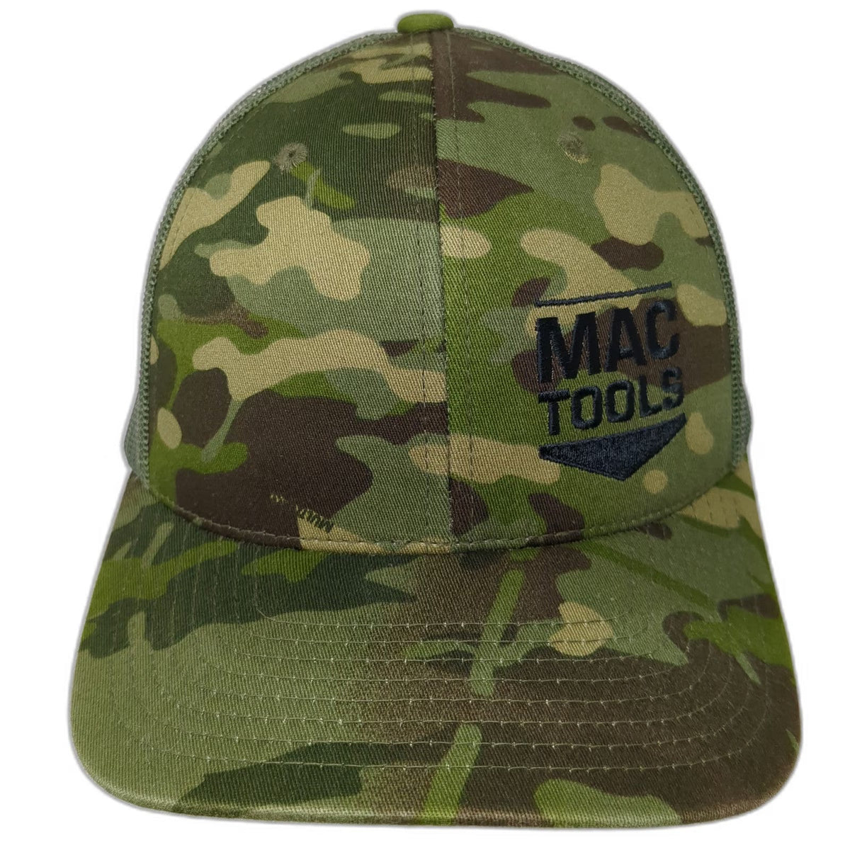 Yupoong Mac Tools Green Camo Trucker Hat One Size Snapback Mesh Adjustable Cap