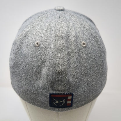 Phat Farm Baseball Cap Gray M Fitted Heather Script Logo Back Patch 6-Panel Hat