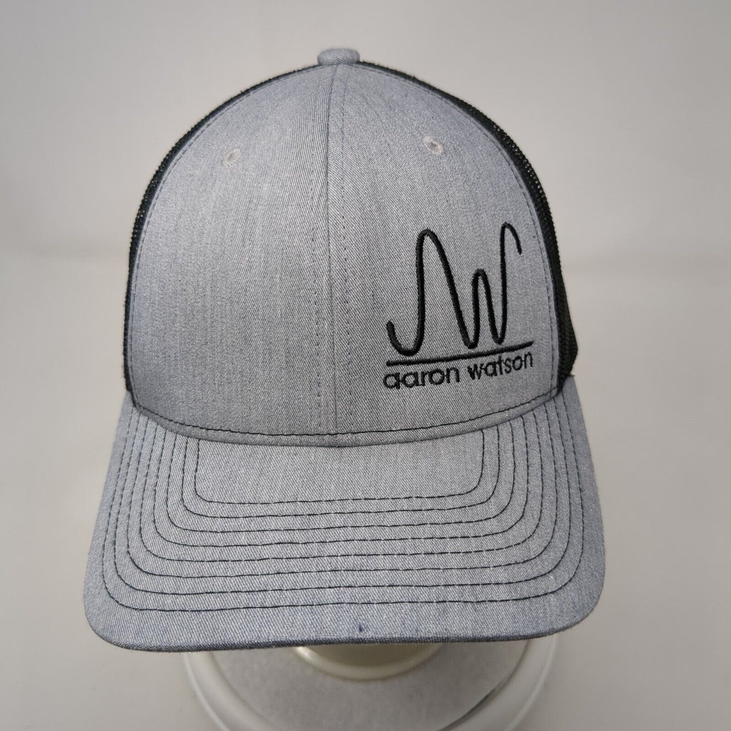 Aaron Watson Snapback Mesh Back Trucker Hat Gray One Size Richardson