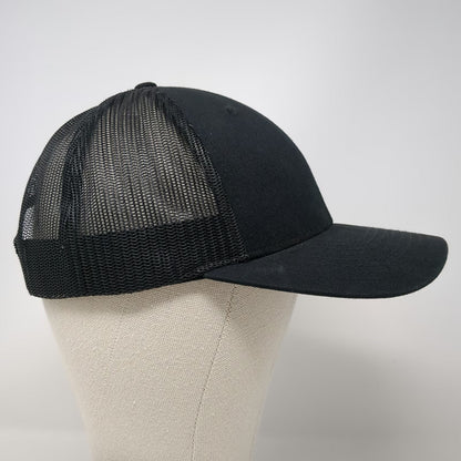 Richardson Trucker Hat Black L Power-Pole Tonal P Logo Mesh Snapback Baseball