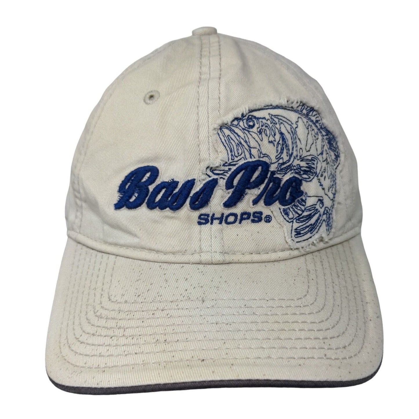 Bass Pro Shops Fish Slideback Hat Tan One Size Embroidered Adjustable