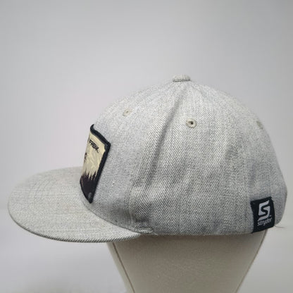 Muley Freak Snapback Hat Gray One Size Hunting Mountain Patch Flat Brim Acrylic