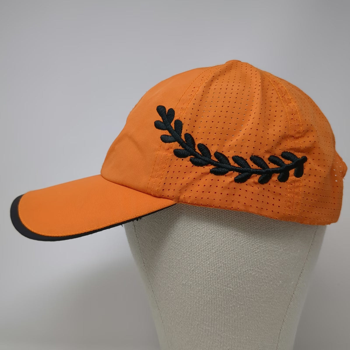 Blue Line Little Caesars Baseball Cap Orange One Size Perforated Strapback Hat