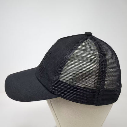 Harley-Davidson Black Trucker Hat One Size Snapback Tonal Embroidered Adjustable