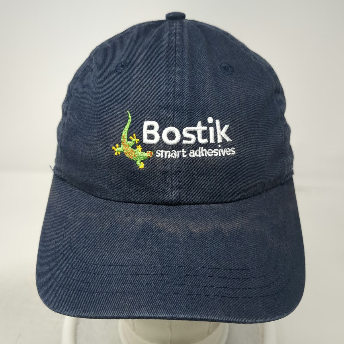 Ahead Baseball Cap Blue One Size Slideback Cotton Embroidered Gecko Logo Hat