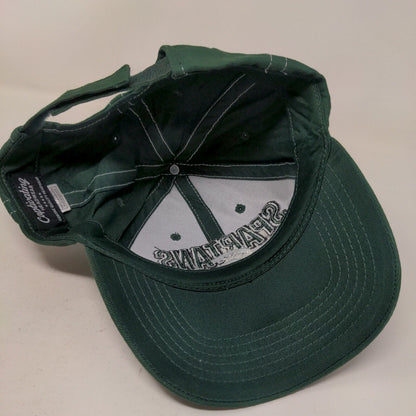 Captivating Headwear Men's Strapback Hat Green Embroidered Spartans Logo Cotton