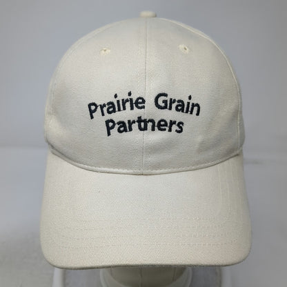 Prairie Grain Partners Baseball Cap Beige OSFM Cotton Slideback Hat Embroidery