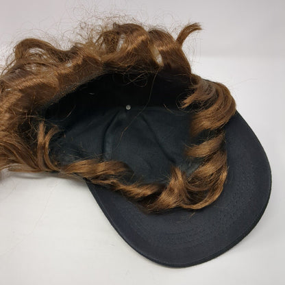 Unbranded Snapback Curly Wig Hat Black One Size Adjustable Lightweight Blank