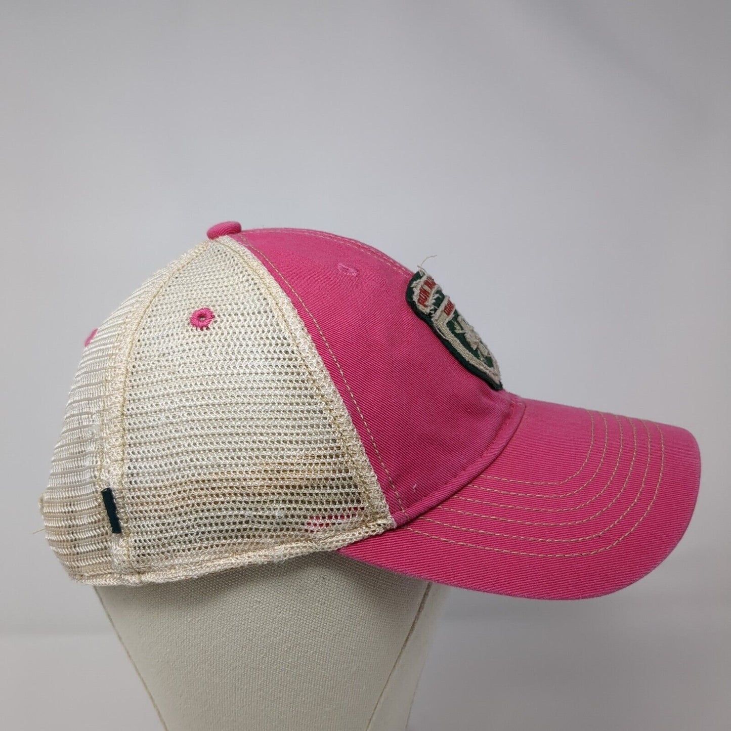 Sun Valley Idaho Snapback Trucker Hat Pink One Size Adjustable Mesh Back Legacy