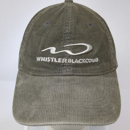 Whistler Blackcomb Baseball Cap Green One Size Corduroy Canada Ski Resort Hat