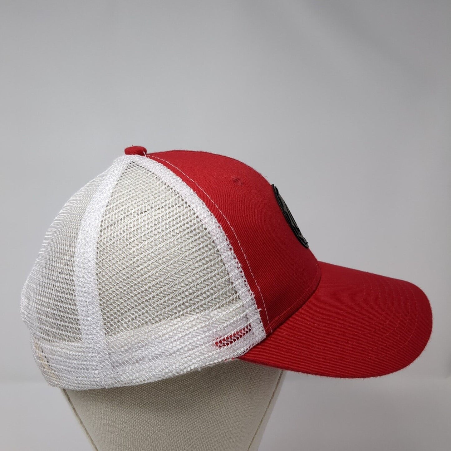 Unbranded Snapback Trucker Hat Red One Size Adjustable 6 Panel Mesh Back