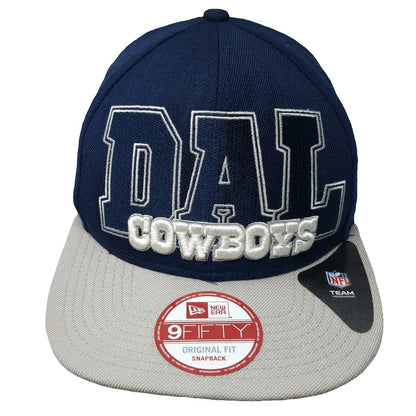 Dallas Cowboys NFL New Era Snapback Hat Blue Gray One Size 9FIFTY Star Flat Brim
