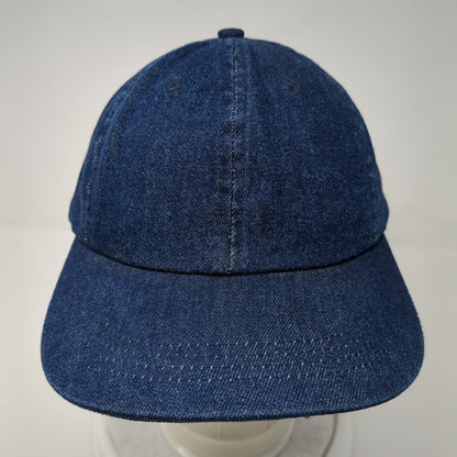 Unbranded Slideback Hat Blue One Size Adjustable Denim Vented Holes Blank