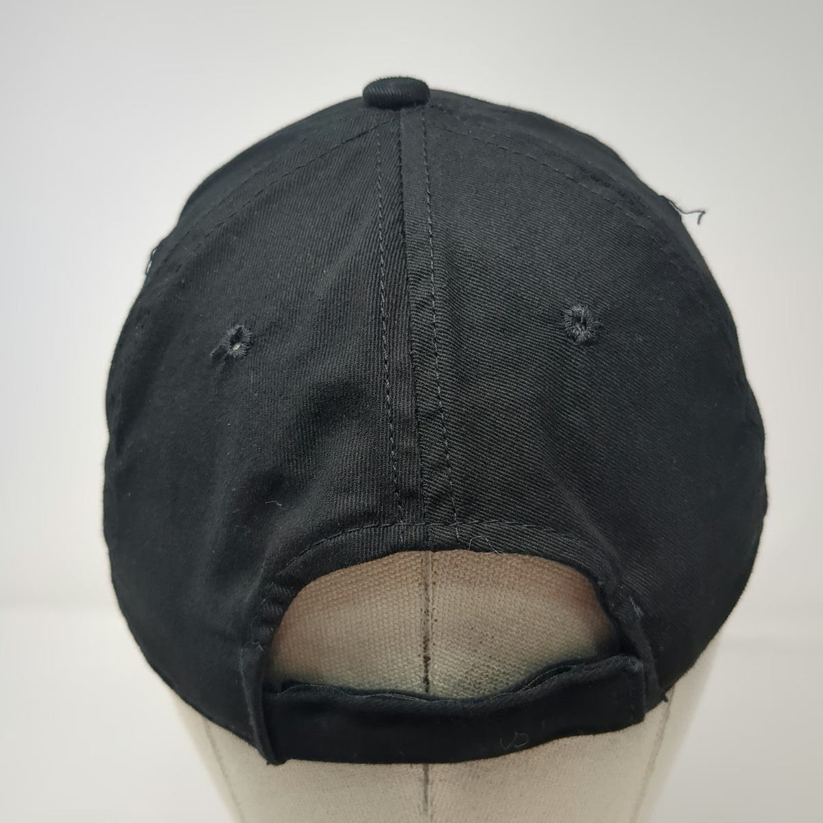 George Baseball Cap Black One Size Adjustable Strapback Plain Solid Blank Hat