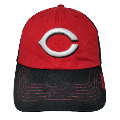 Fan Favorite Men's Slideback Hat Black Red OSFA Embroidered Cincinnati Reds Logo