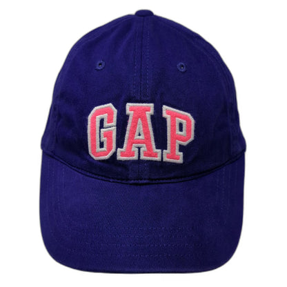Gap Baseball Cap Blue M Cotton Slideback Pink White Embroidered Logo 6 Panel Hat