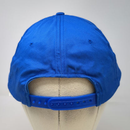 Blue 5 Panel One Size Snapback Hat AT&T Credit Rope Detail Cotton Corporate