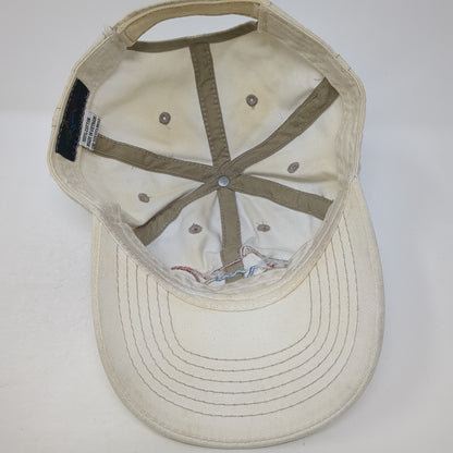 Greg Norman Strapback Baseball Cap Beige One Size Adjustable Embroidered