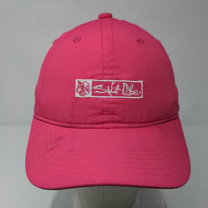 Salt Life Youth Slideback Hat Pink OS Adjustable Embroidered Floral Polyester