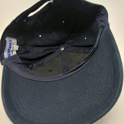 Newsmax Baseball Cap Blue One Size Adjustable Strapback Hat Embroidered Logo