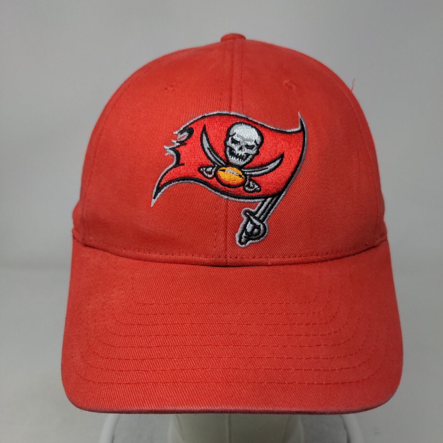 Tampa Bay Buccaneers Strapback Hat Red OS Embroidered Flag Logo NFL