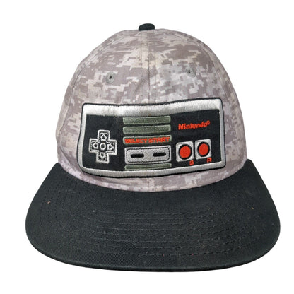 Nintendo Controller Snapback Hat Camouflage One Size Adjustable Embroidered