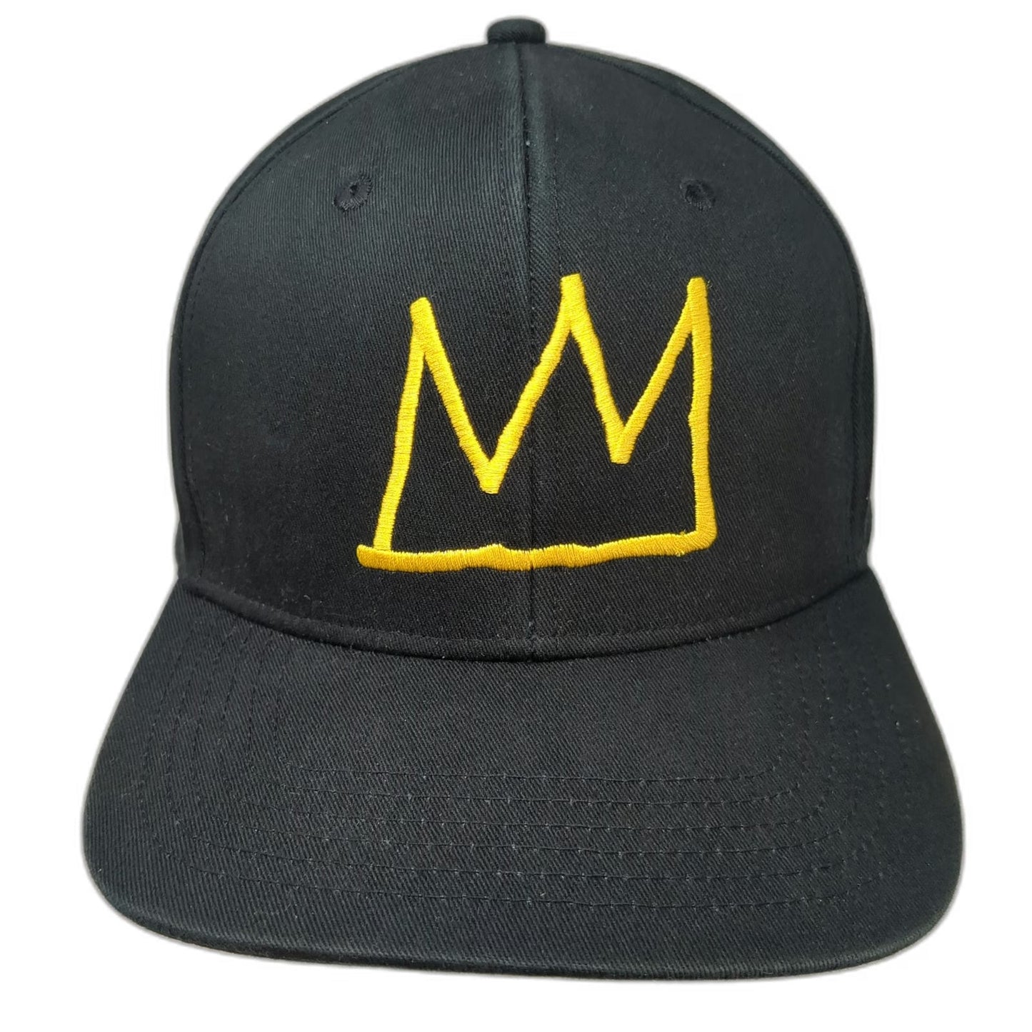 Mad Engine Basquiat Crown Snapback Black Hat One Size Not For Sale Embroidered