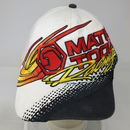 Matco Tools Racing Snapback Hat White Black Red Yellow One Size Embroidered Logo