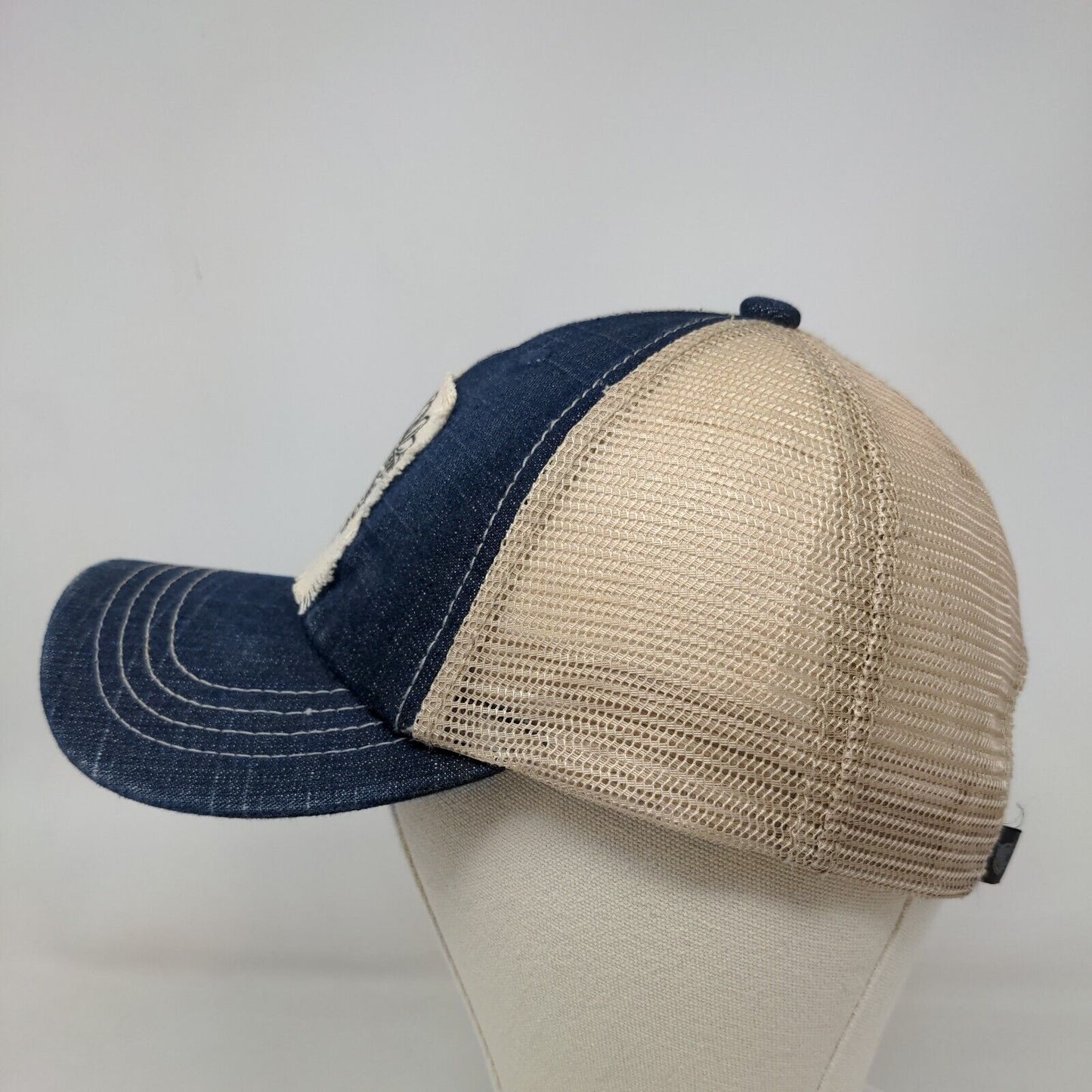 Pit Bull Women's Slideback Mesh Back Denim Hat Blue Count Your Blessings Logo