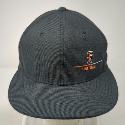 Nike Football Gray Baseball Cap L Orange Dri-FIT Perforated Mesh Flat Brim Hat