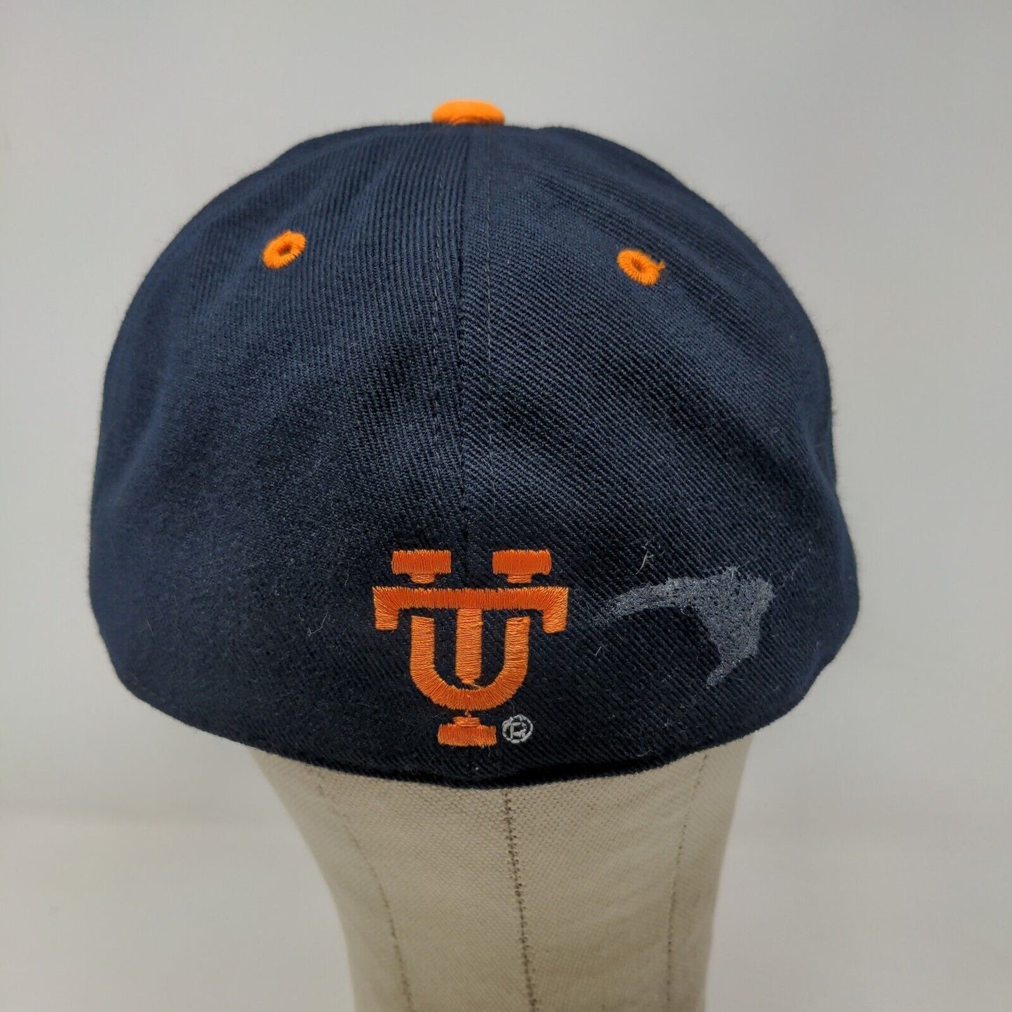 Top of the World Mens Fitted Hat Blue Size 7 3/8 Embroidered University of Texas