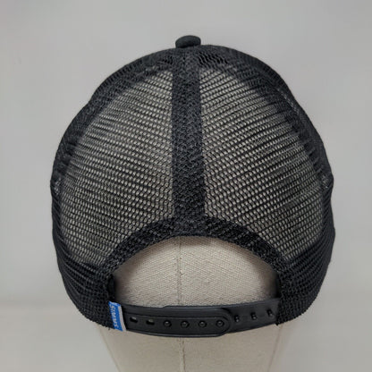 Simms Fishing Snapback Mesh Back Trucker Hat Black OSFM Swordfish Logo