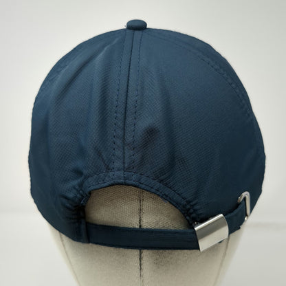 Baseball Cap Blue One Size Jumping Bass Fishing Nylon Slideback Logo Patch Hat