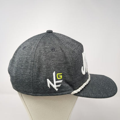 New Era 5 Panel Gray One Size Snapback Hat Golf Rope Performance Script Logo