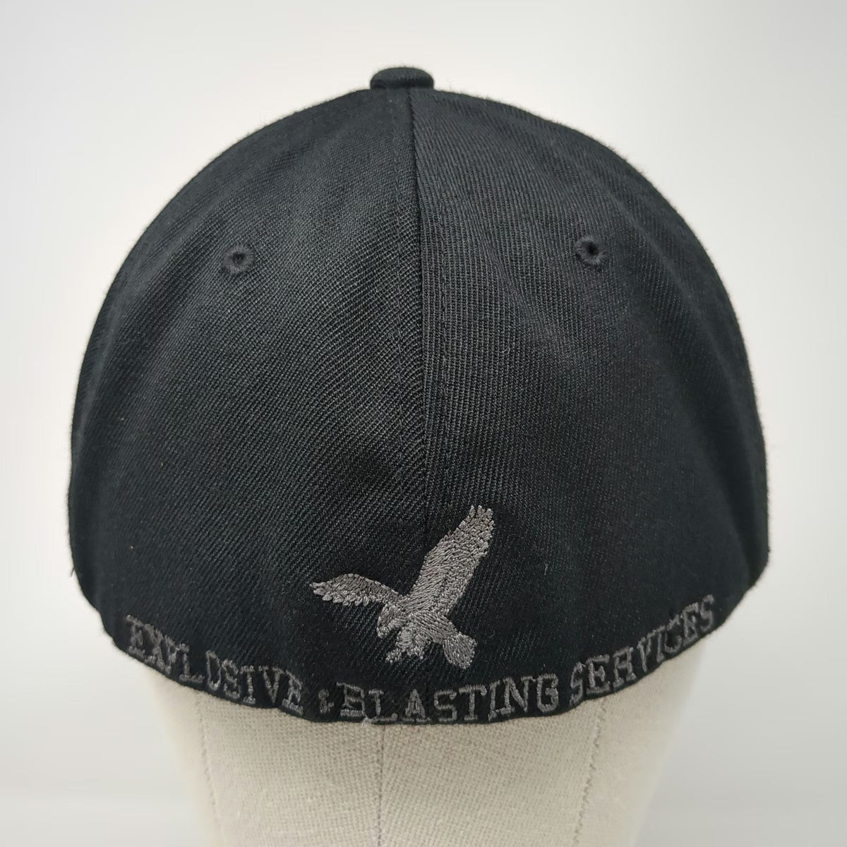 Lids Baseball Cap Black XL NWES Explosive & Blasting Services Eagle Flexfit Hat