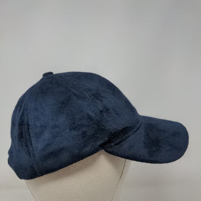 Unbranded Snapback Hat Blue OSFM Suede Adjustable 6 Panel Blank