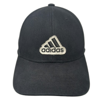 Adidas Snapback Black Hat One Size Embroidered Logo Adjustable 6 Panel Athletic