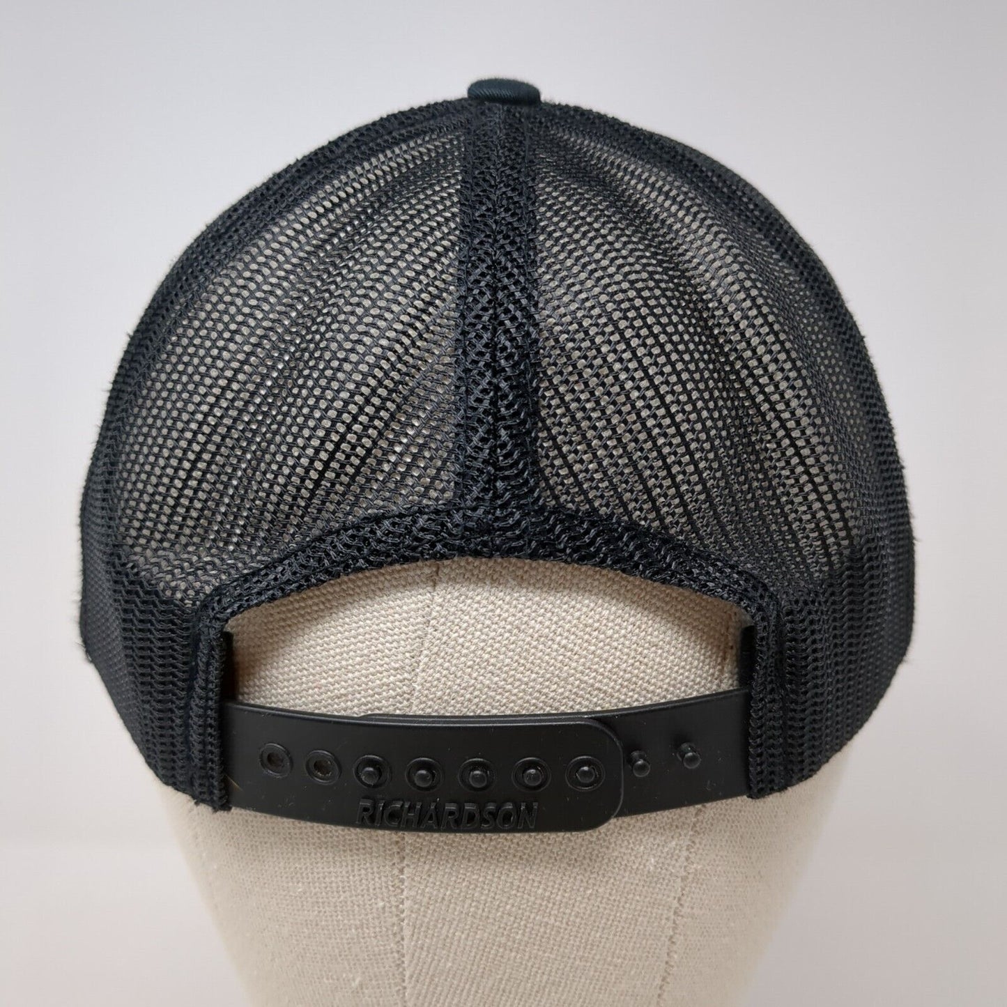 RH Snapback Trucker Hat Black Small Adjustable Mesh Back 6 Panel Richardson