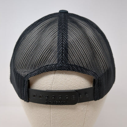 RH Snapback Trucker Hat Black Small Adjustable Mesh Back 6 Panel Richardson