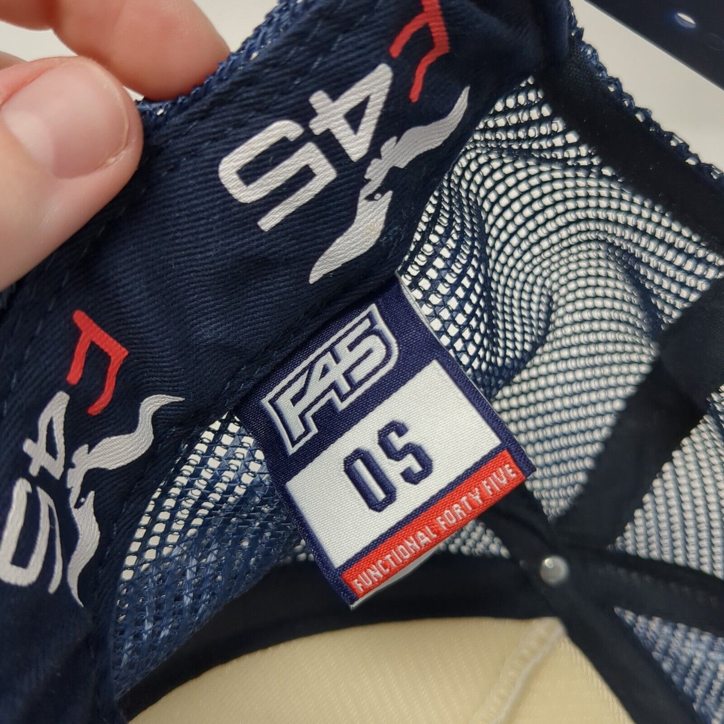 Functional 45 F45 Training Snapback Trucker Hat Blue One Size Mesh Back