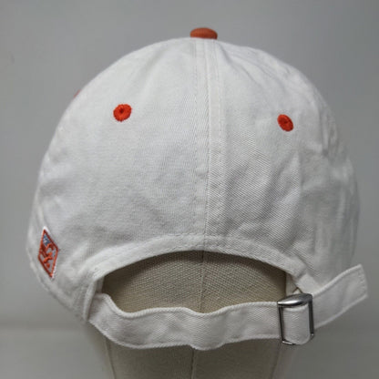 The Game Men's Slideback Hat White OSFM Embroidered Orange Crush Lacrosse Logo