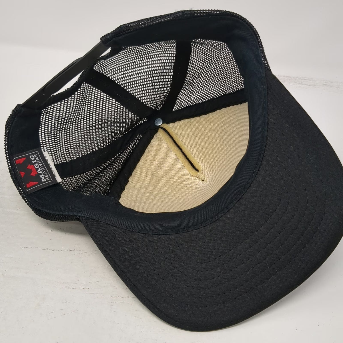 Magic Headwear Trucker Hat Black Green One Size Foam Mesh Snapback MusclePharm