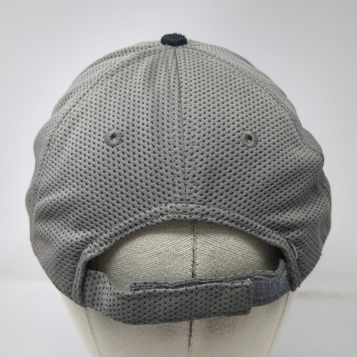 CAT Logo Baseball Cap Gray Blue Brown One Size Mesh Perforated Strapback Hat
