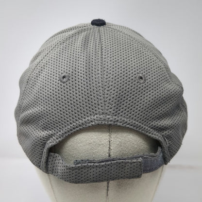 CAT Logo Baseball Cap Gray Blue Brown One Size Mesh Perforated Strapback Hat