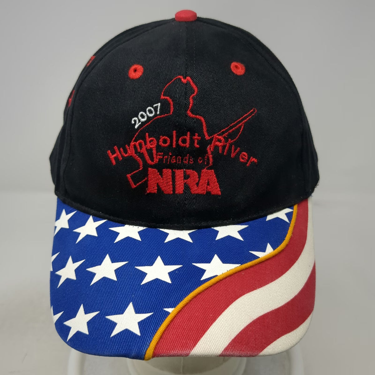 OTTO 2007 NRA Humboldt River American Flag Brim Black One Size Baseball Cap Hat