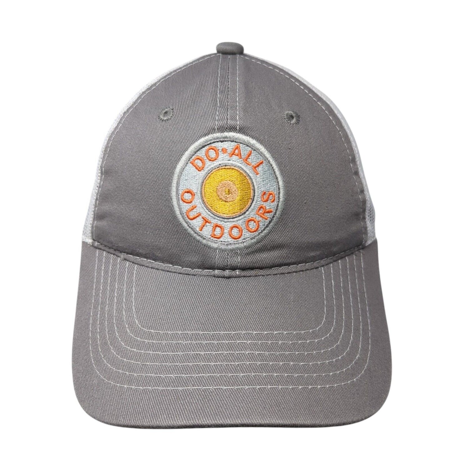 Do All Outdoors Strapback Trucker Hat Gray One Size Mesh Back Outdoor Cap